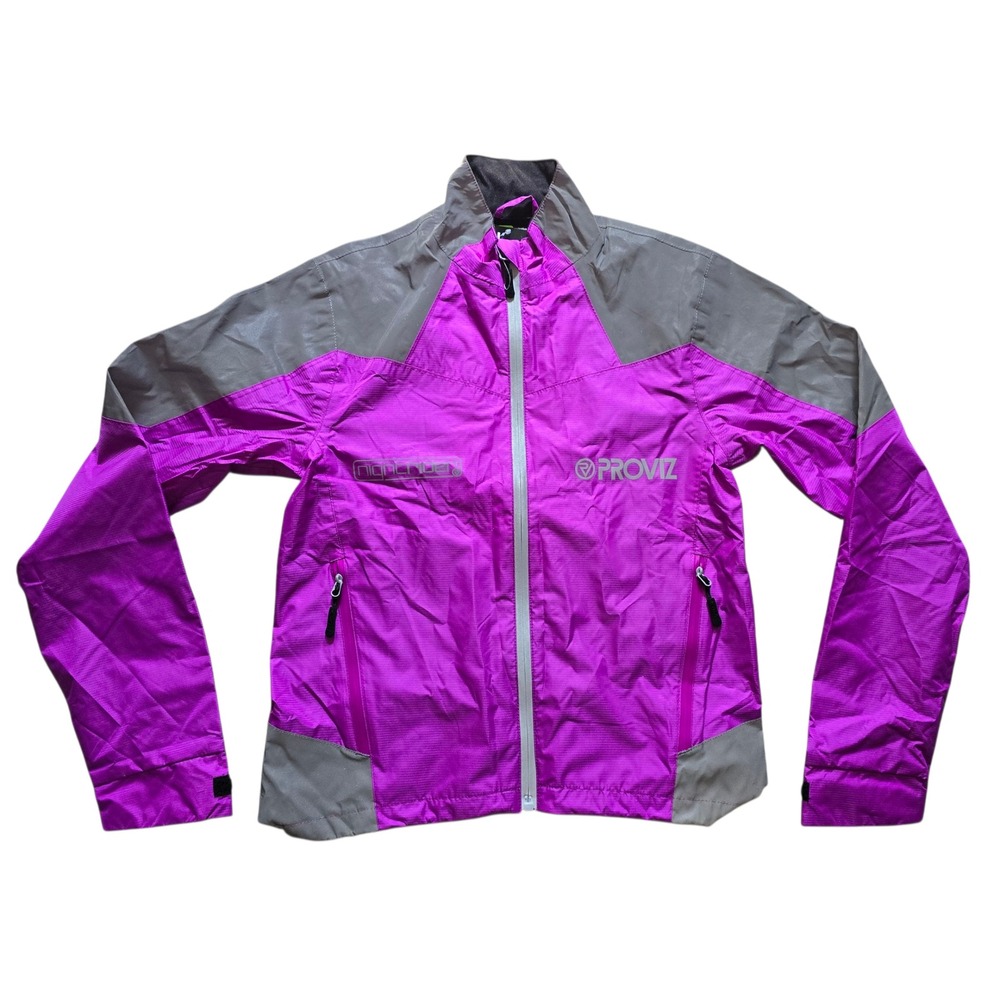 Proviz Nightrider‎ Cycling Jacket Womens UK6 US2 Purple Gray Reflective